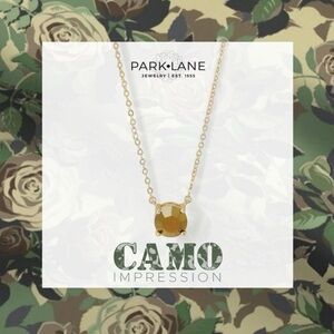 Park Lane Gold Camo Impression Necklace